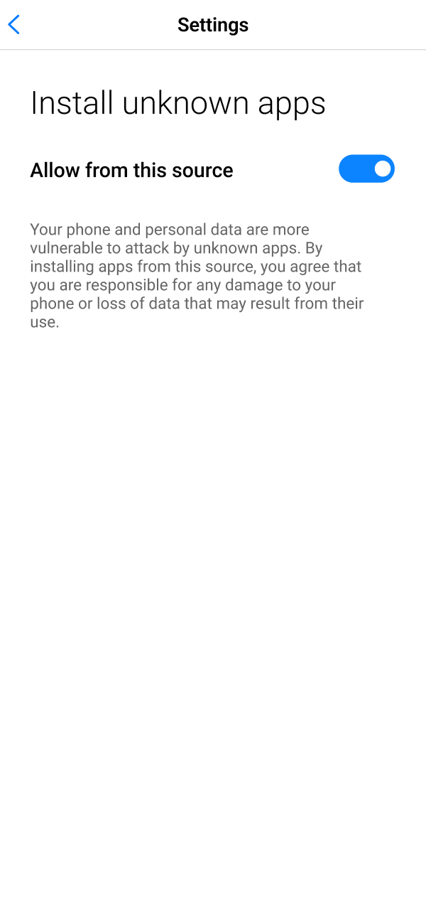 Allow unknown sources in settings to install the Surebet247 app.