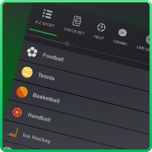 Find your favourite sport on Surebet247 Nigeria official app.