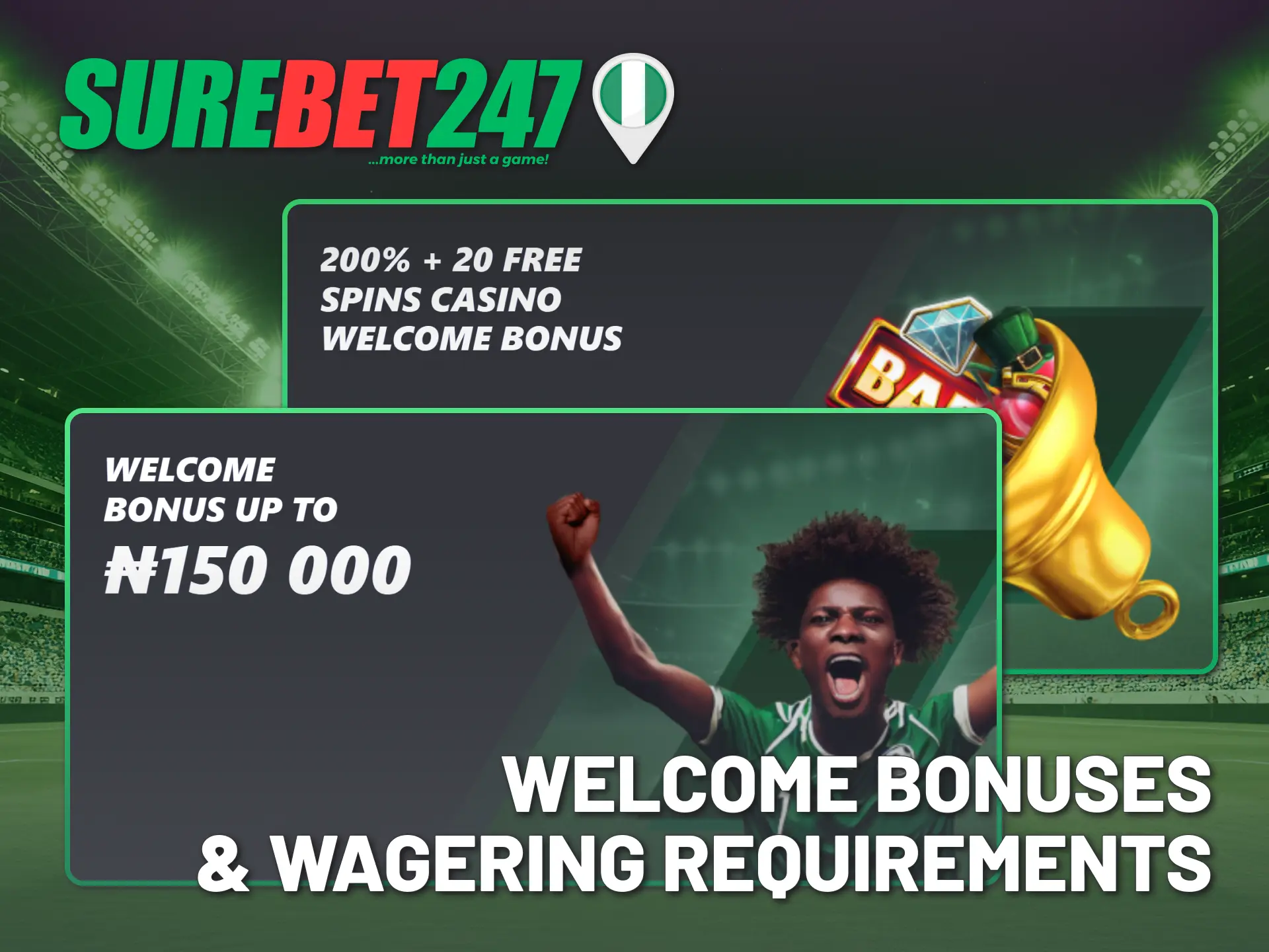 Complete wagering requirements to save Surebet247 welcome bonus.