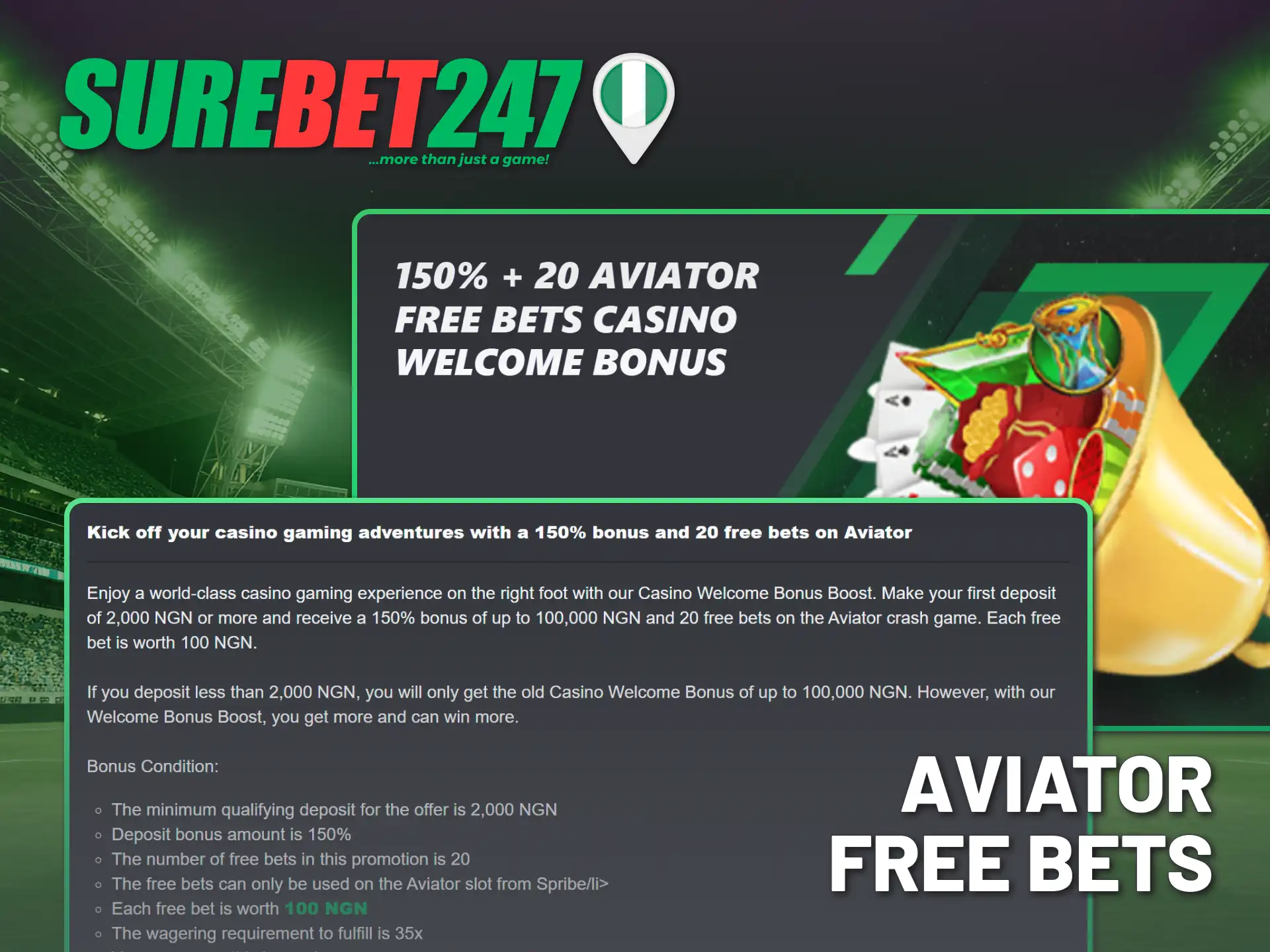 Start your casino fun with free Aviator bets from Surebet247.