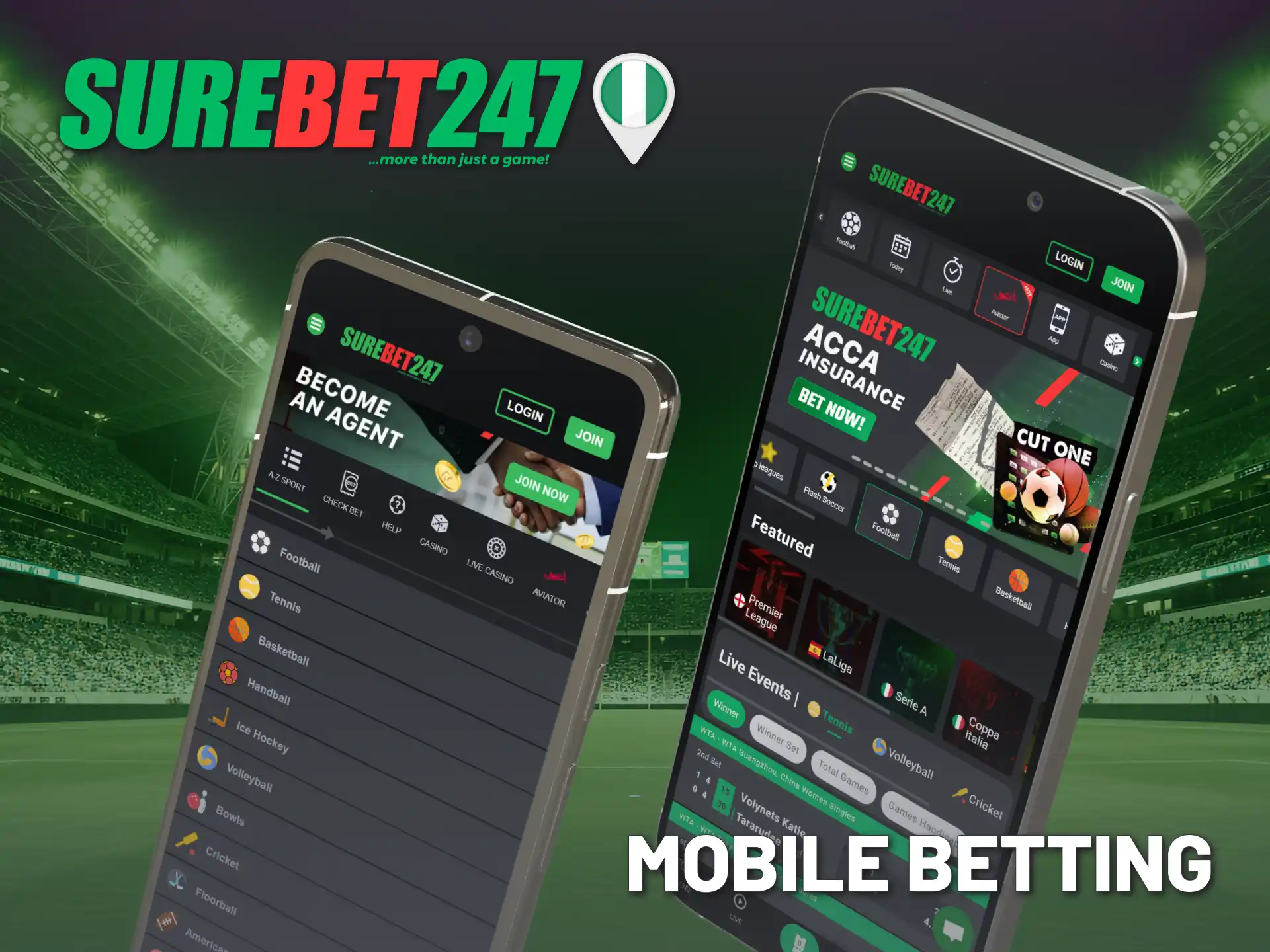 Download official Surebet247 app for fast secure betting in Nigeria.