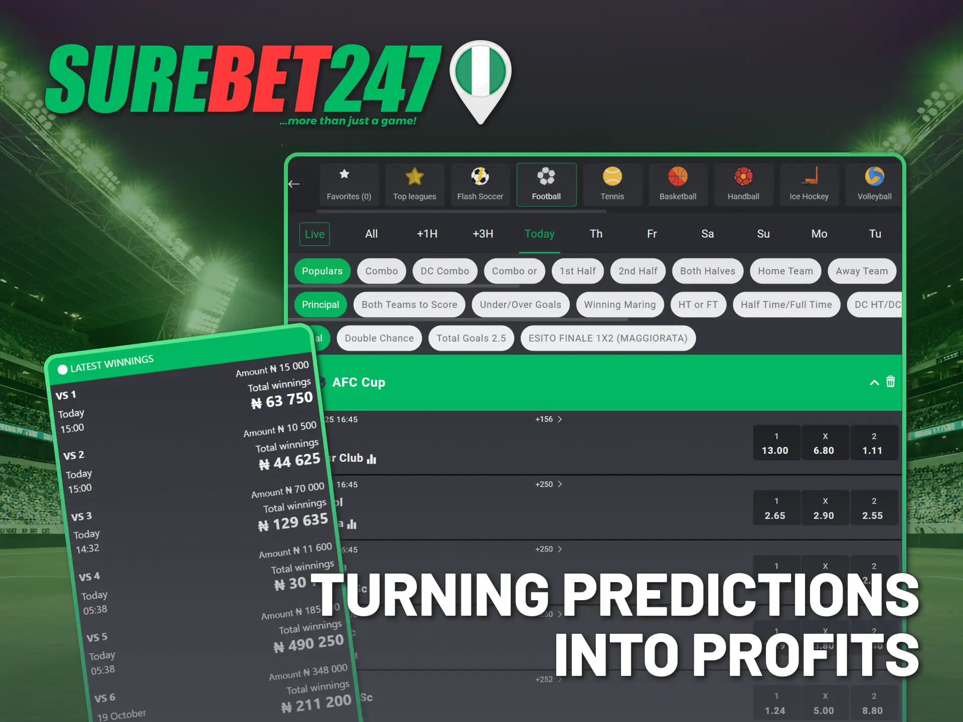 Turn predictions into profit on Surebet247 Nigeria official platform.