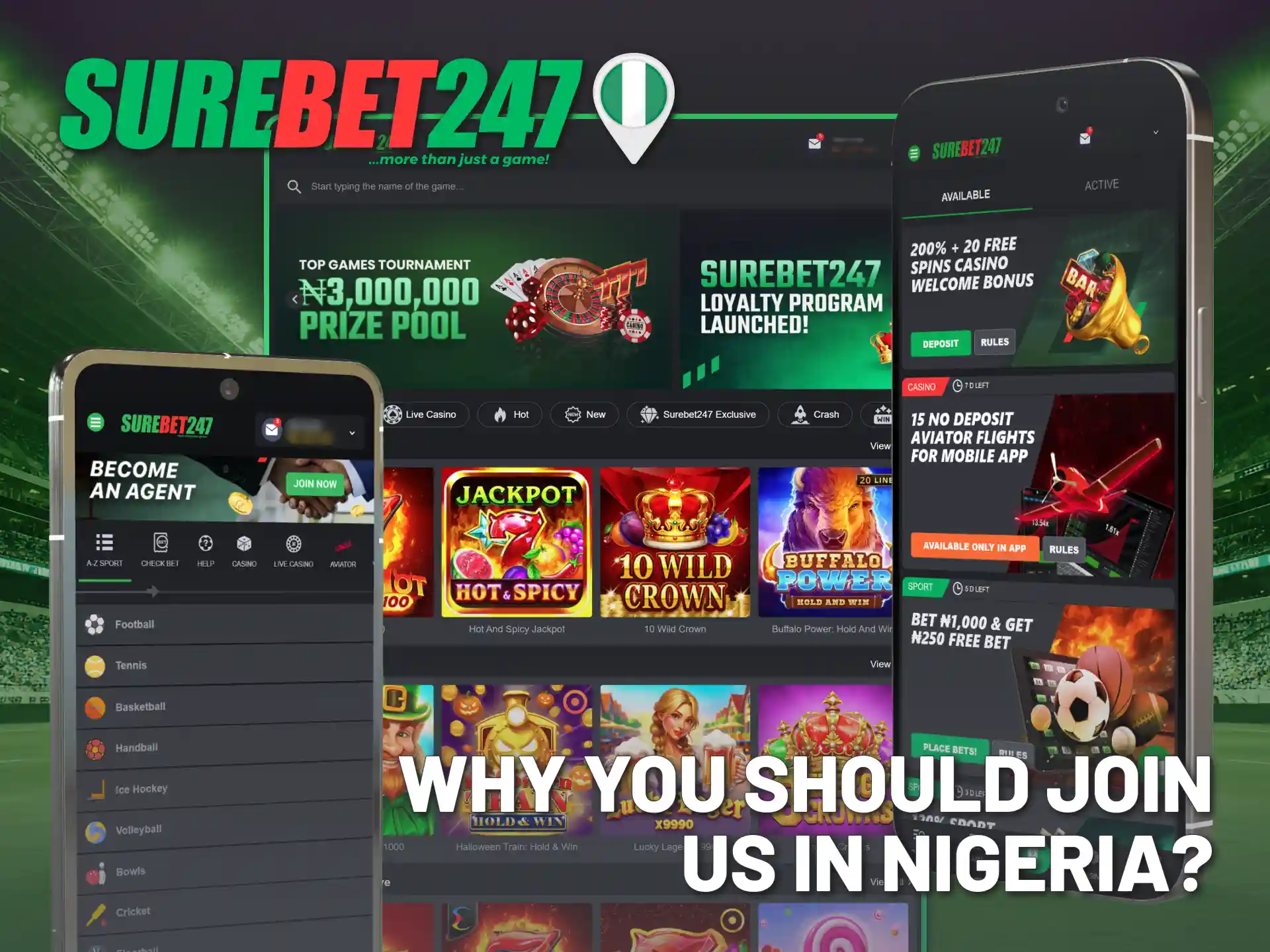 Check the range of benefits and promotions on Surebet247 Nigeria.